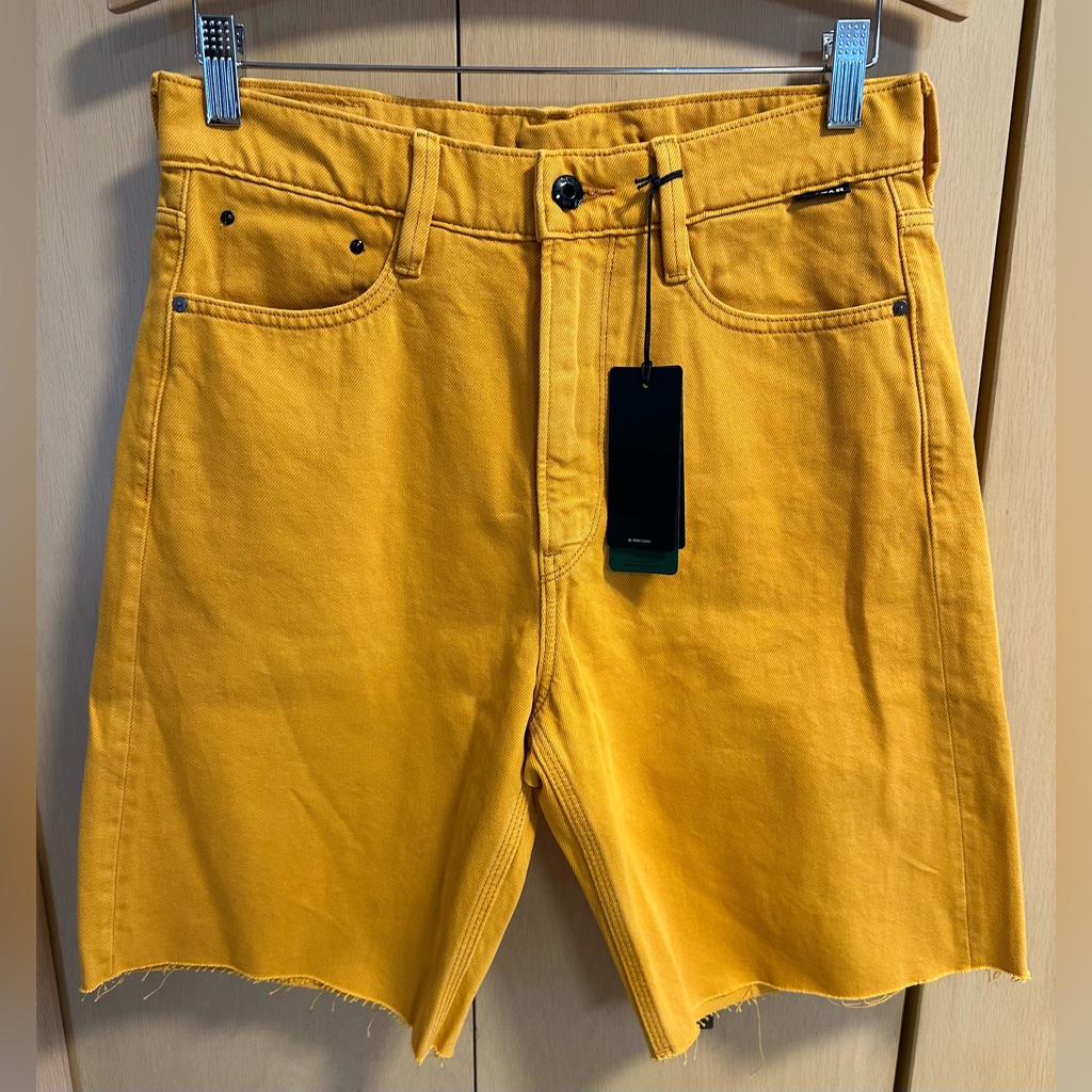 G-Star Raw Denim High-Rise Bermuda Shorts - Nwt